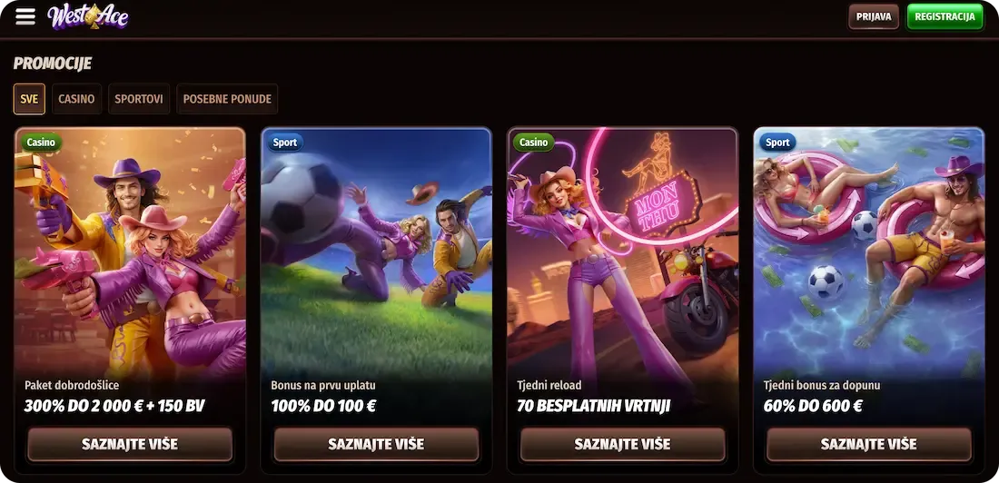 westace casino bonus svi